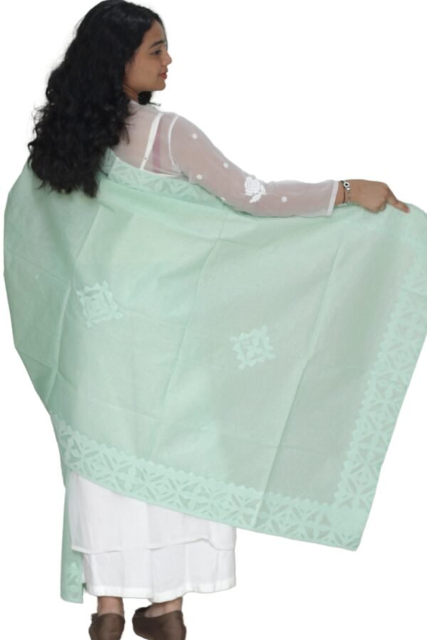 Cotton Applique cutwork Dupatta - Image 3
