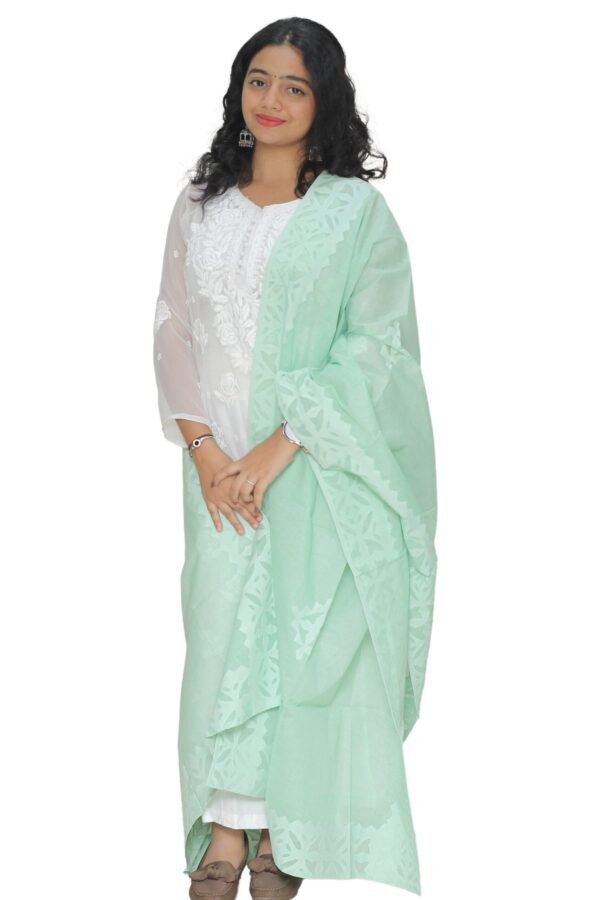 Cotton Applique cutwork Dupatta