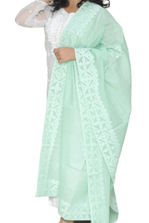 Cotton Applique cutwork Dupatta - Image 4