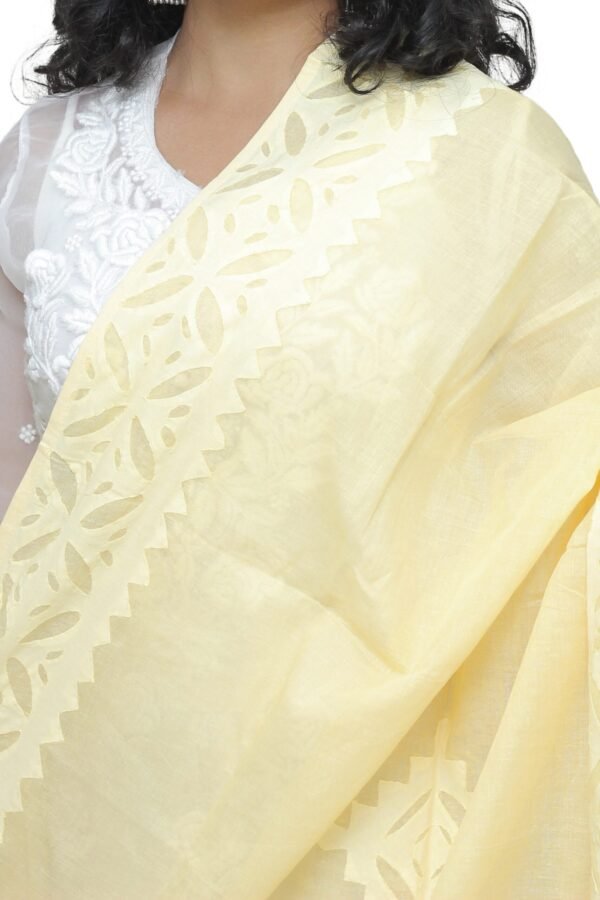 Cotton Applique cutwork Dupatta - Image 4