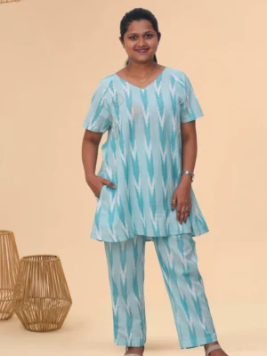 Tisser Handwoven Ikat Cord Set (Green)