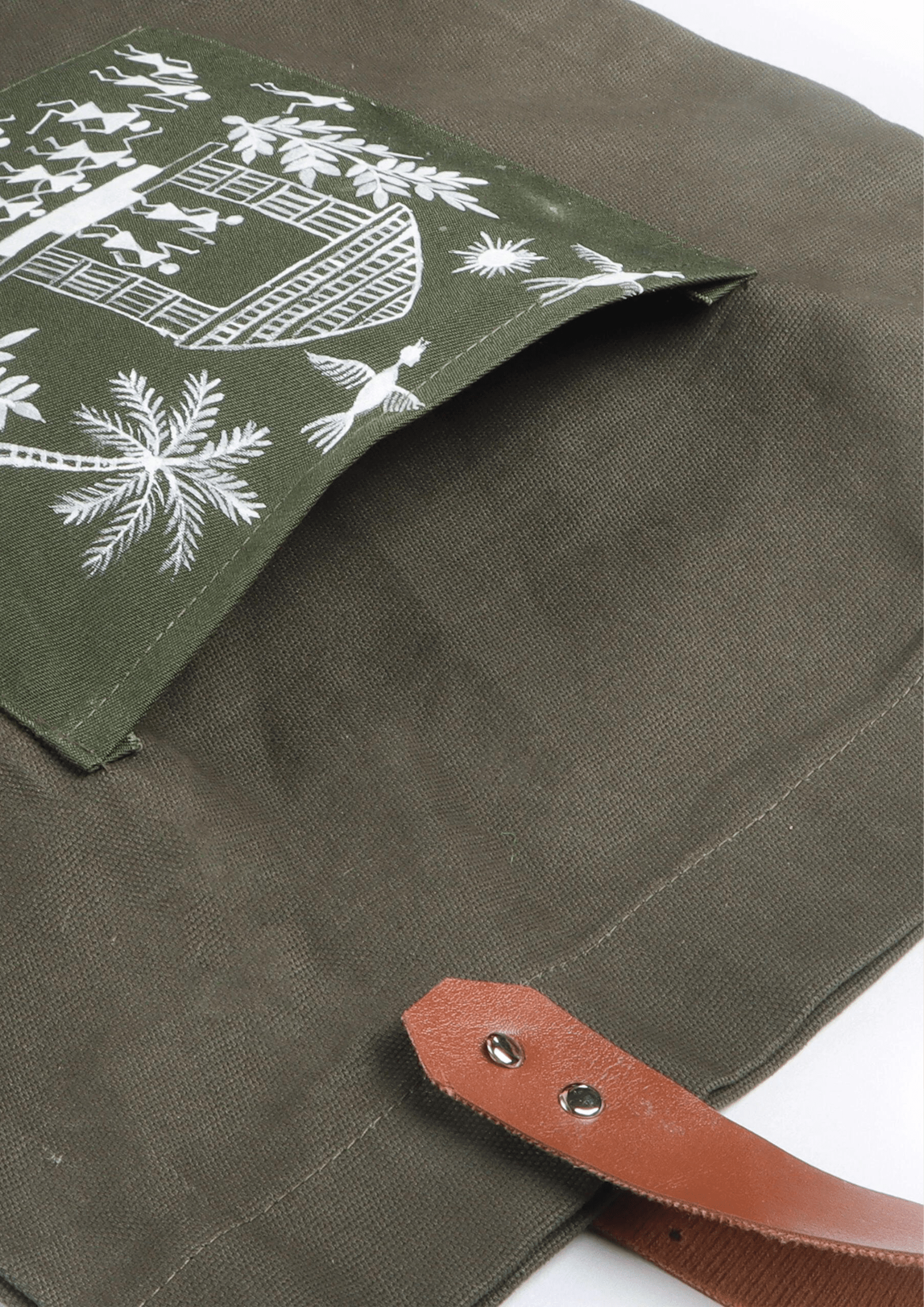 Warli Handpainted Tote Bag - Image 5