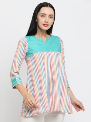 Handloom Cotton Tunic Top for Women