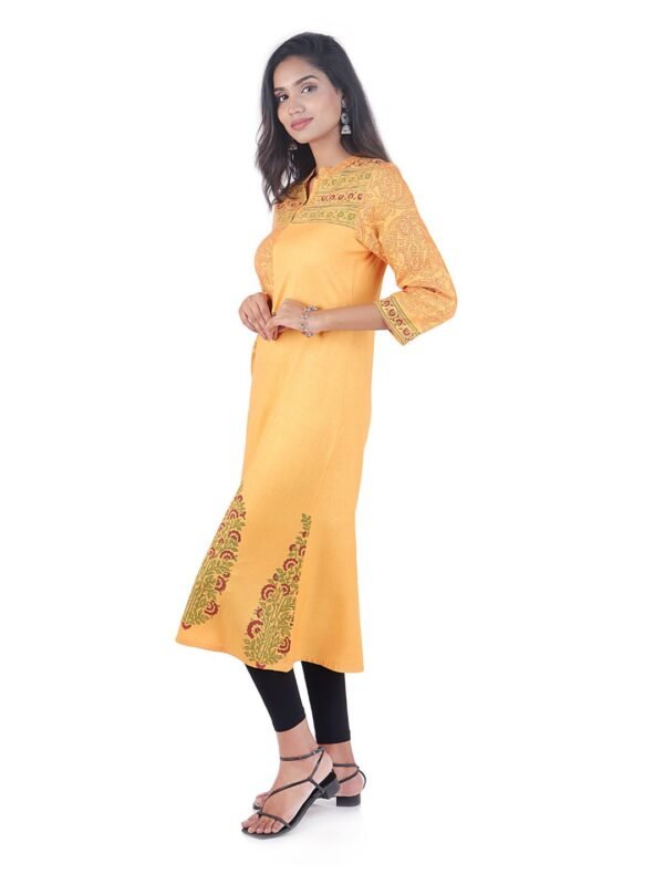 Tisser's Cotton Handloom Block Printed Kurti - Image 3