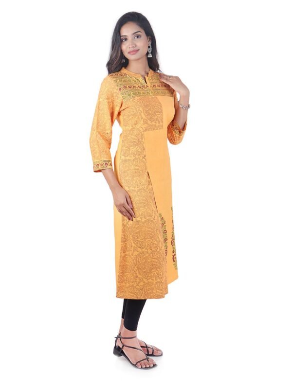 Tisser's Cotton Handloom Block Printed Kurti - Image 4