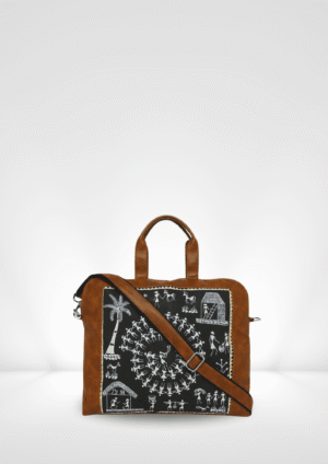 Warli Leather Laptop Bag