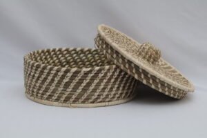 Handcrafted Sabai Grass Round Box