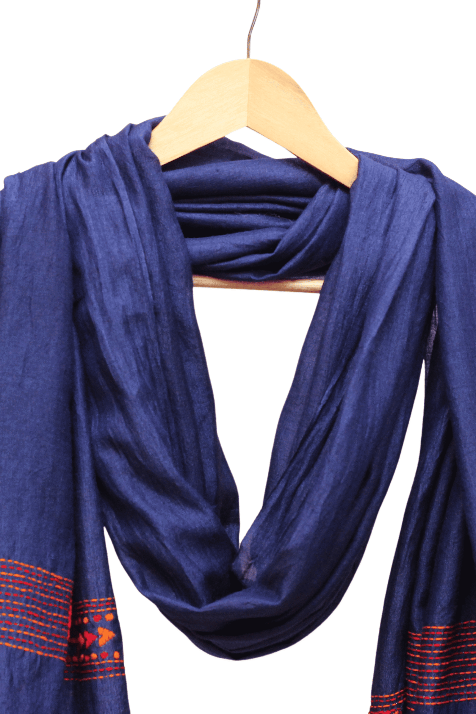 Kantha Hand Embroidery Tussar Silk Stole - Image 3