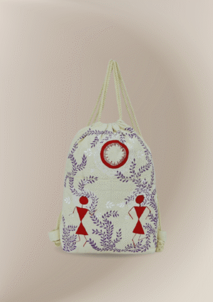 Warli Hand-Painted Sack Bag