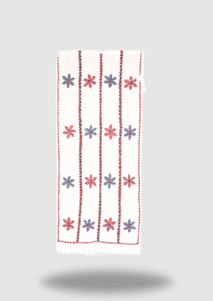 Applique Cut Work Linen Dupatta