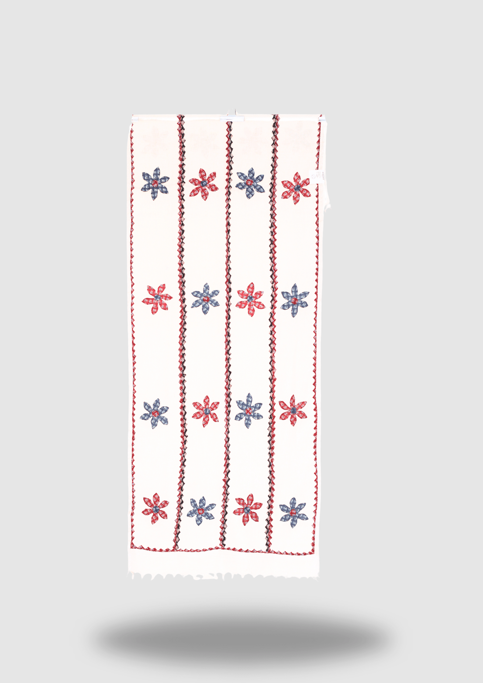 Applique Cut Work Linen Dupatta