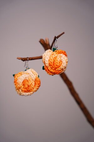 Handwork Woolen Heart Hanging Earring