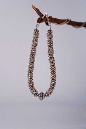 Oxidized Silver-Tone Beaded Necklace Set
