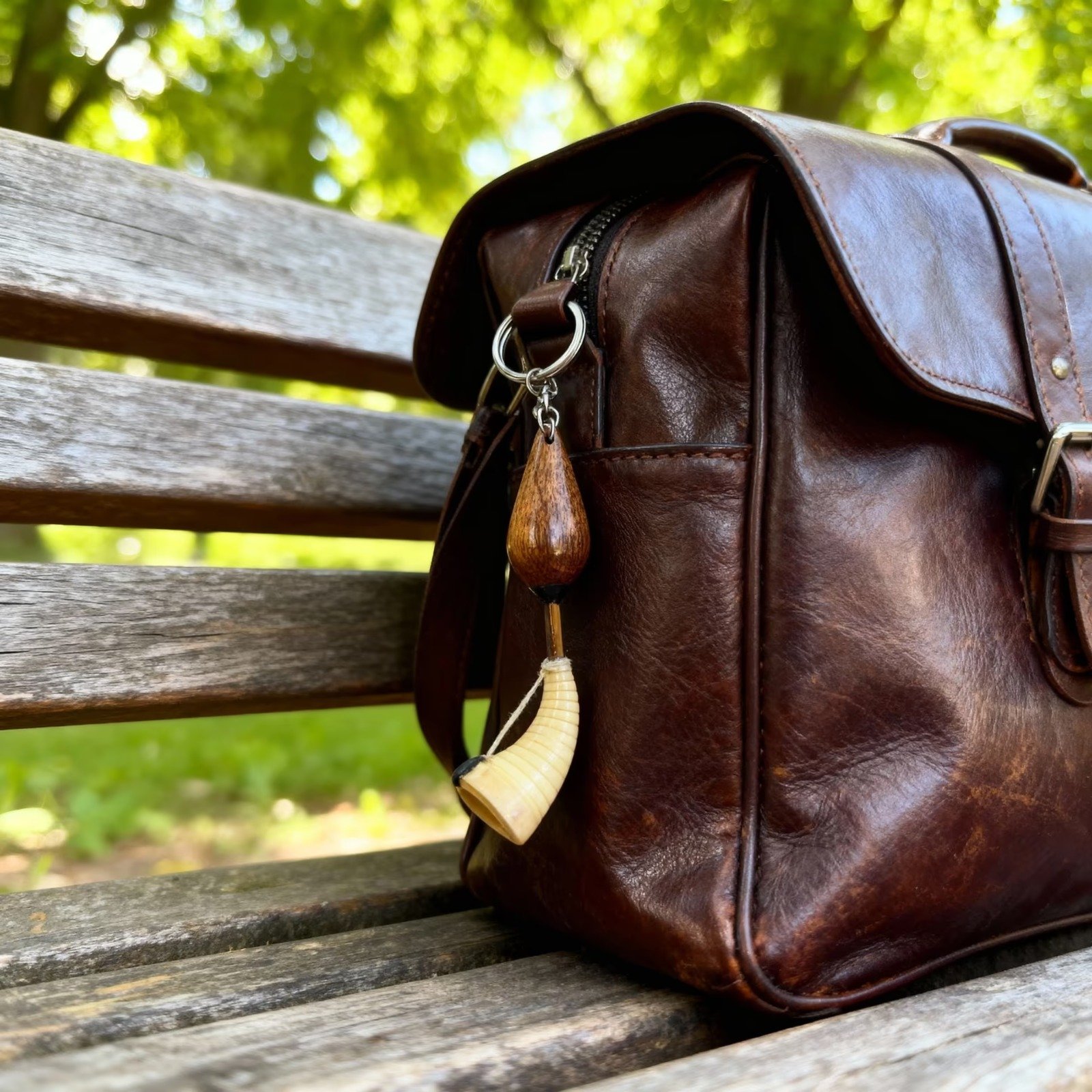 Handcrafted Trumpet Keychain - Image 2