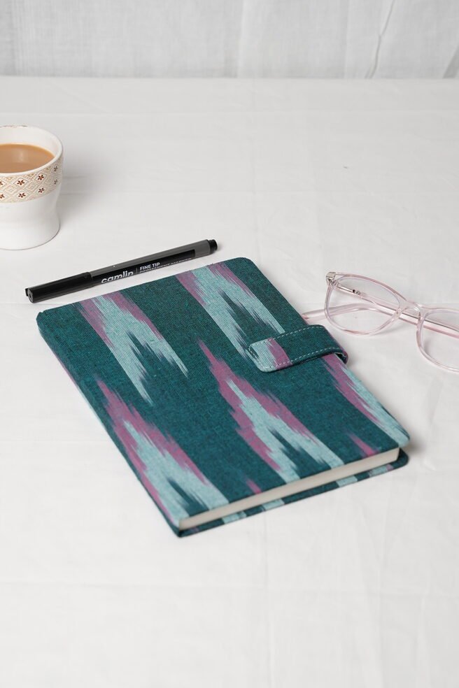 Ikat Handmade Diary Green - Image 2