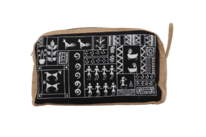 Warli Hand-Crafted Jute Utility Pouch