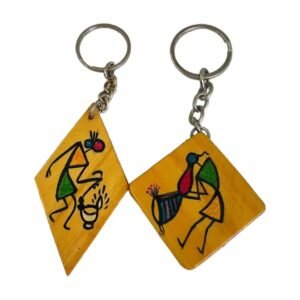 Warli Handpainted Set of 2 Keychains