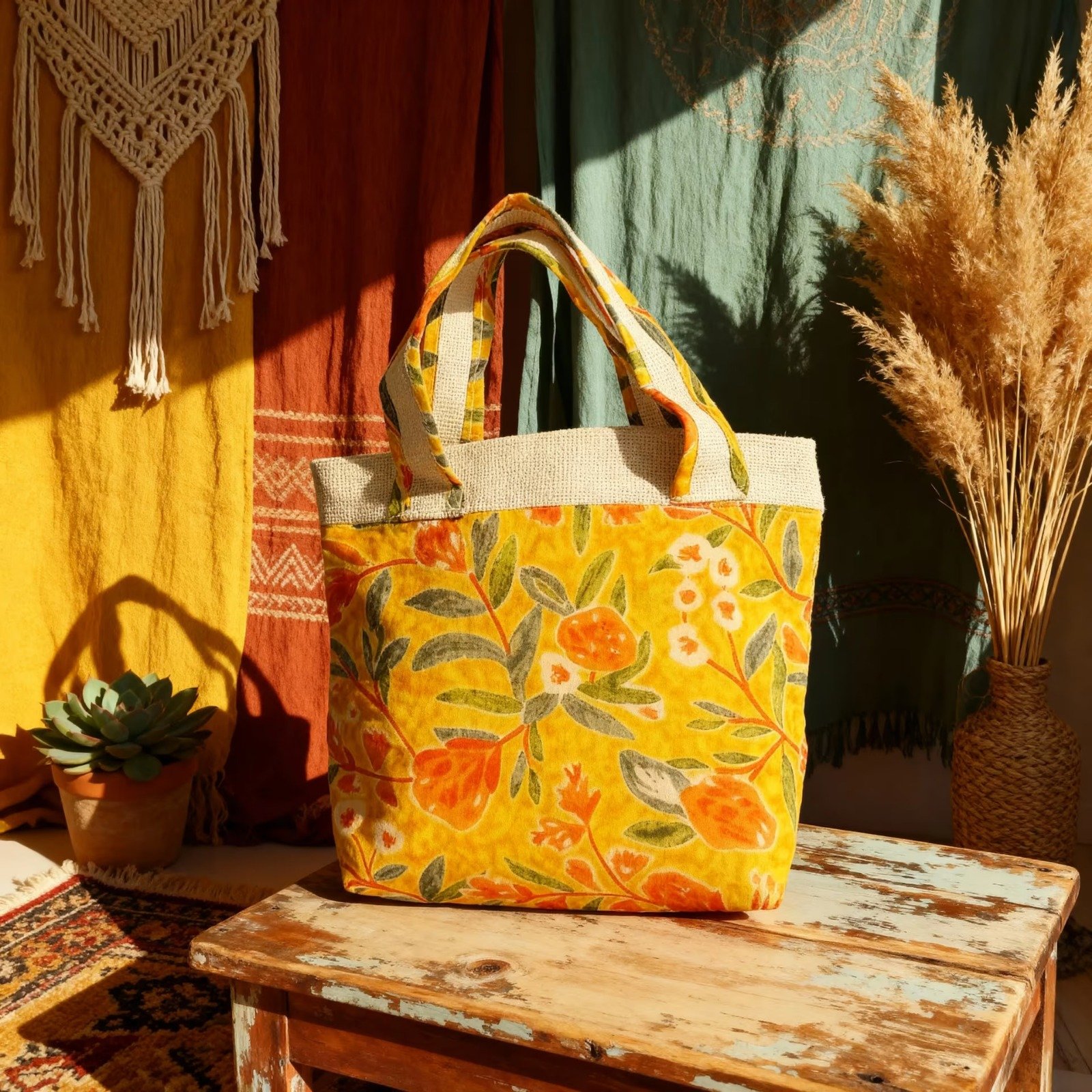 Floral Print Tote Bag - Image 3