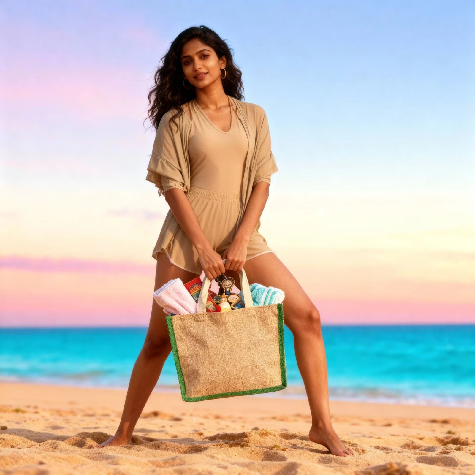 Reusable Jute Tote Bag - Image 4