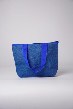 Handcrafted Jute Handbag Zipper Closure