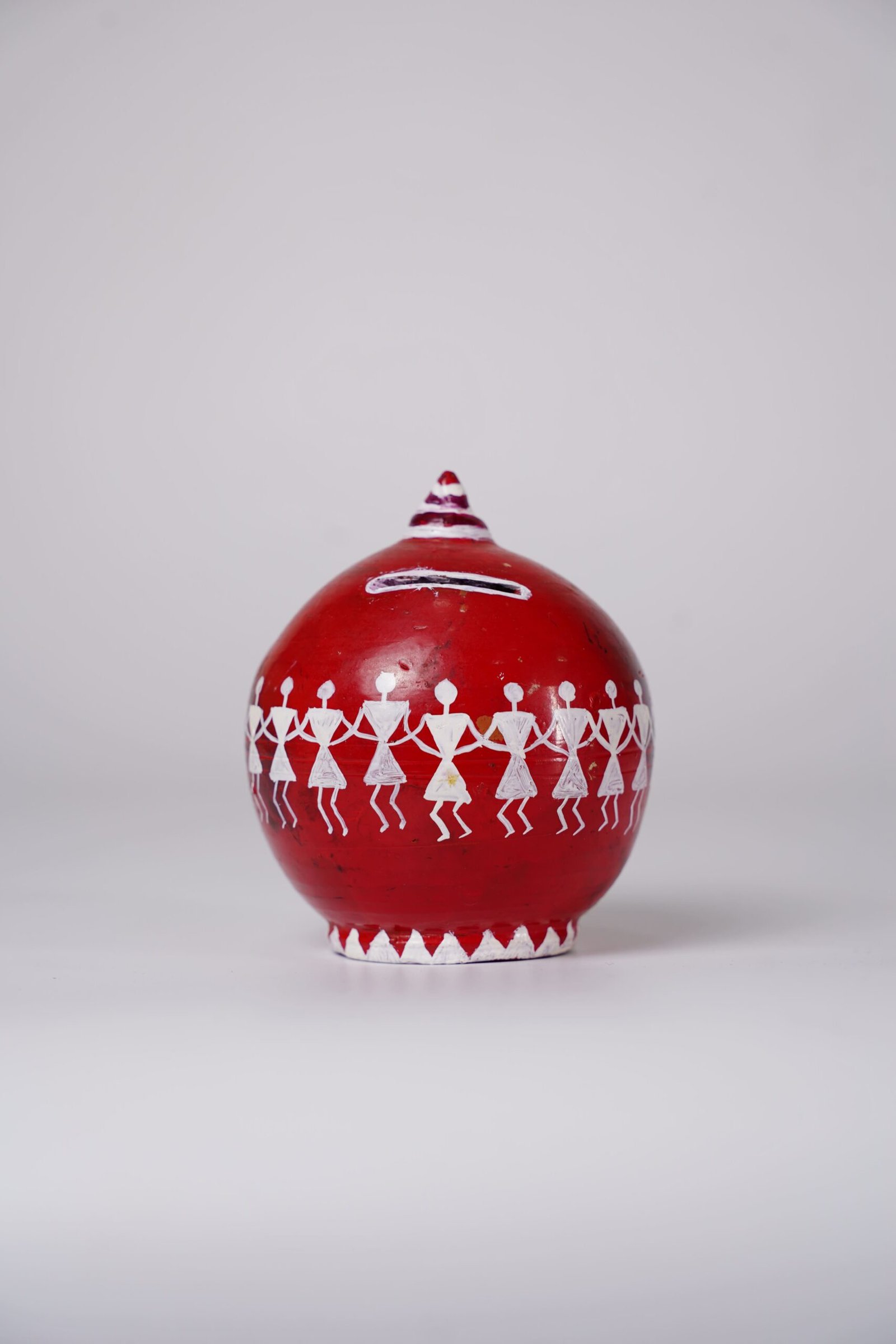 Warli Handcrafted Terracotta Piggy Bank - Image 4