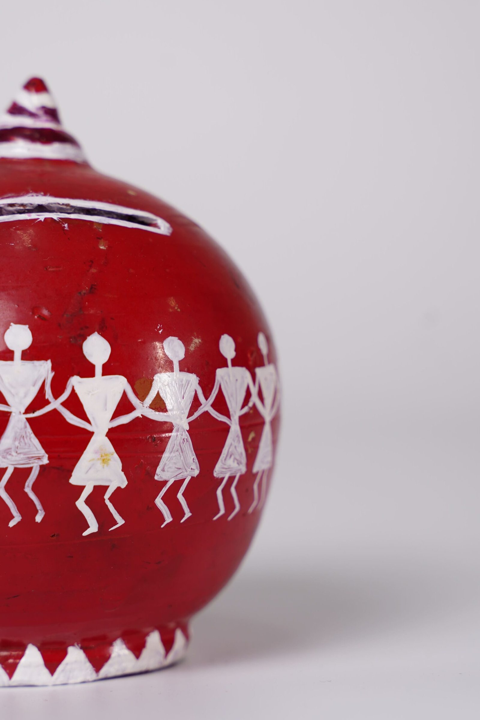 Warli Handcrafted Terracotta Piggy Bank - Image 2