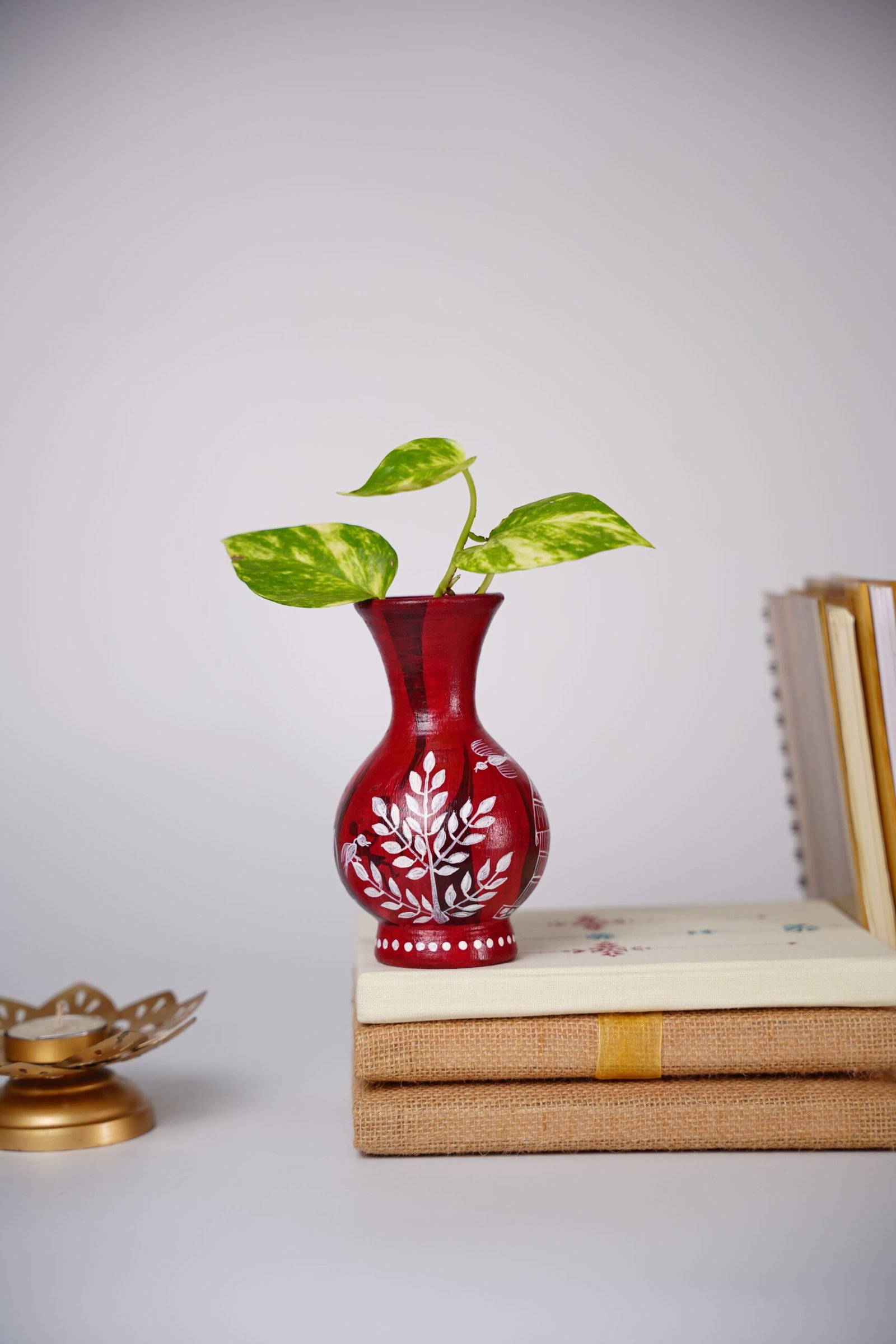 Warli Handcrafted Terracotta Flower Vase - Image 3