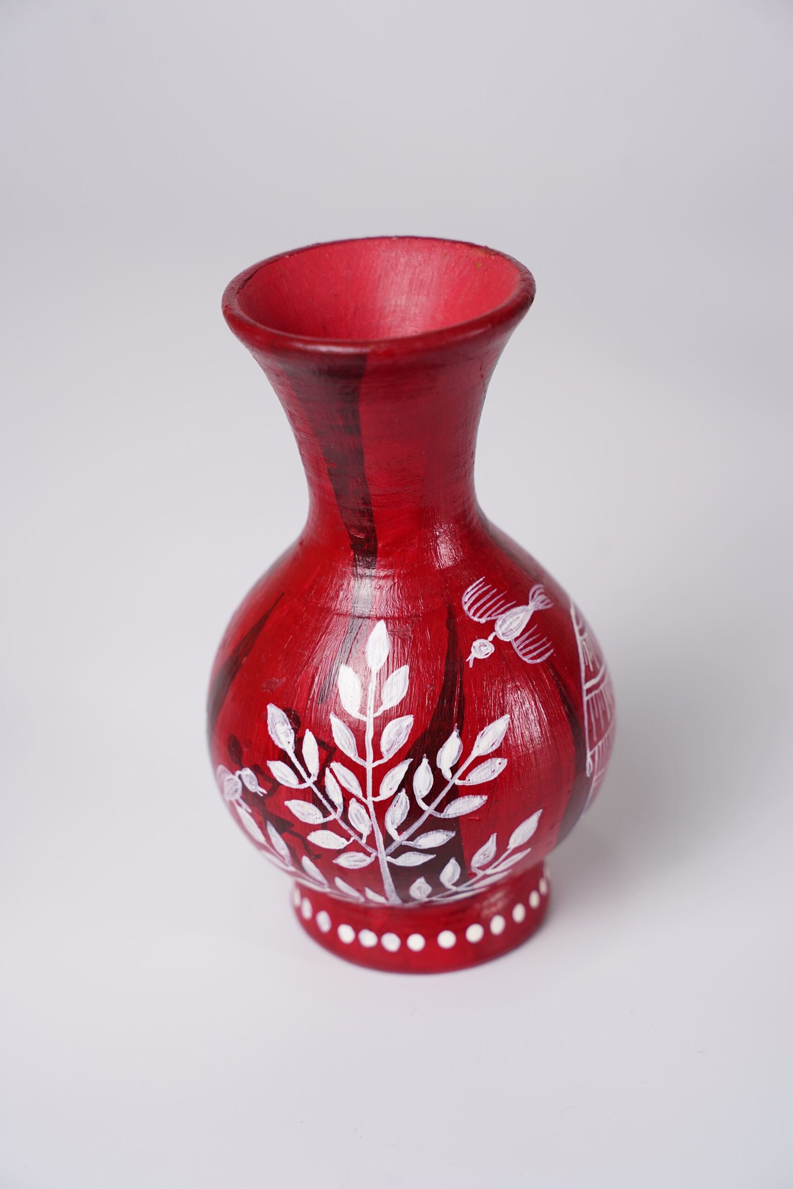 Warli Handcrafted Terracotta Flower Vase - Image 4