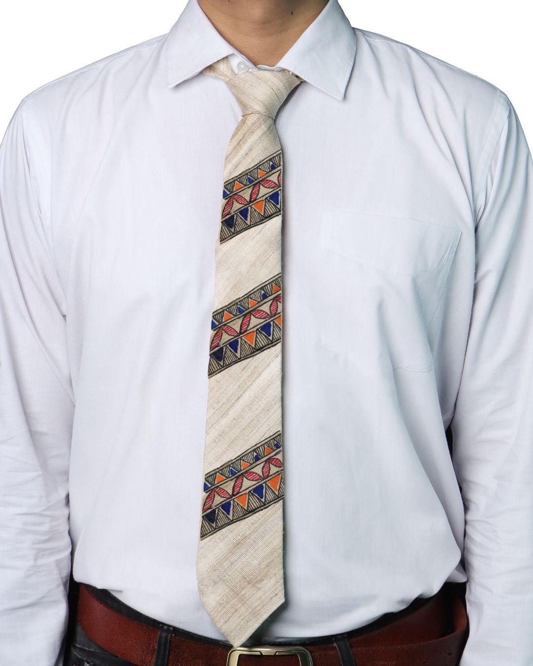 Tisser Handpainted Madhubani Silk Tie - Image 2